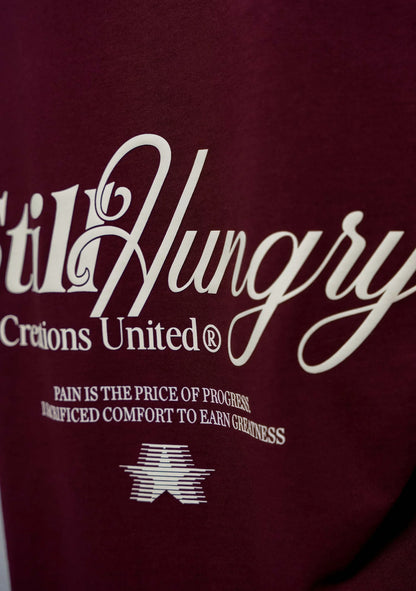 STILL HUNGRY BURGUNDY OVERSIZED PURE