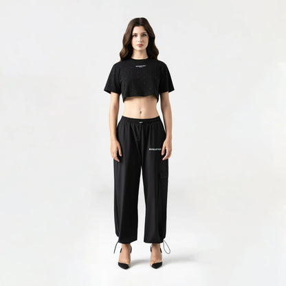 SORA CROP TOP BLACK MONASTERY