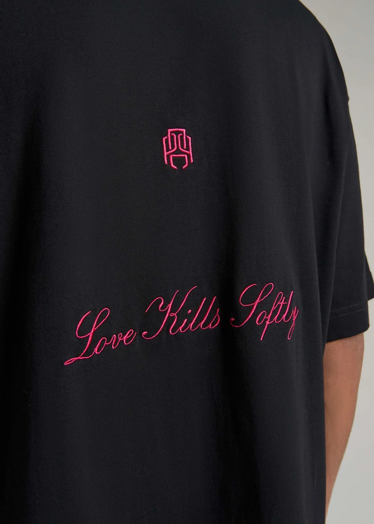 VELVET T-SHIRT OVERSIZED BLACK AP CROWN