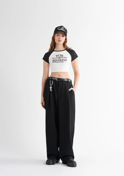 HIGHLAND BLACK BABY TEE PURE