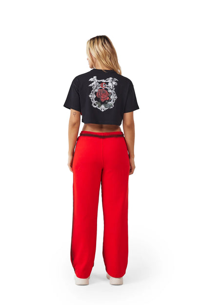 SOFFERENZA CROP TOPS NEGRO CLEMONT