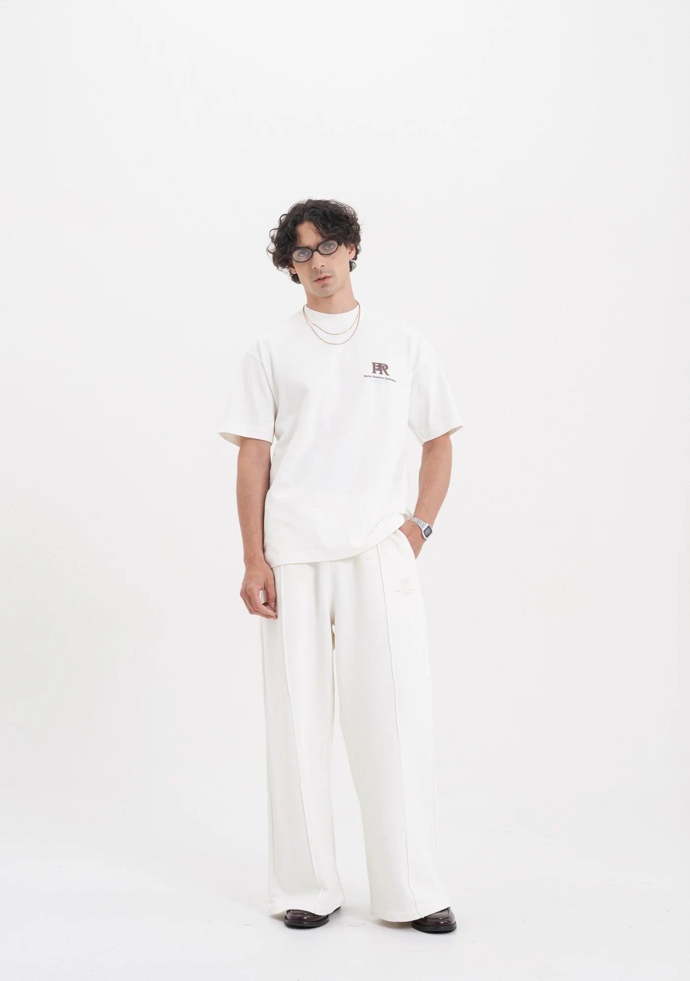 ACROSS THE LINES WHITE T-SHIRT PURE