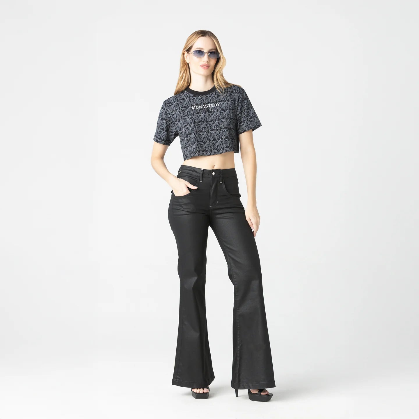 QINA CROP TOP WOMEN BLACK MONASTERY