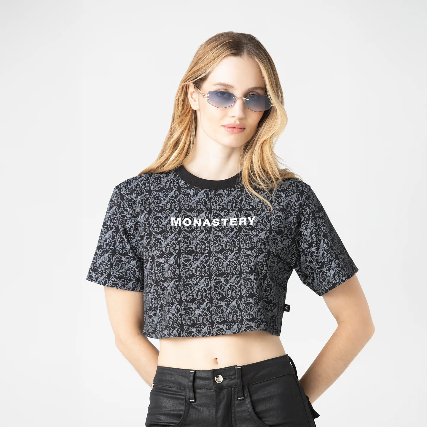 QINA CROP TOP WOMEN BLACK MONASTERY