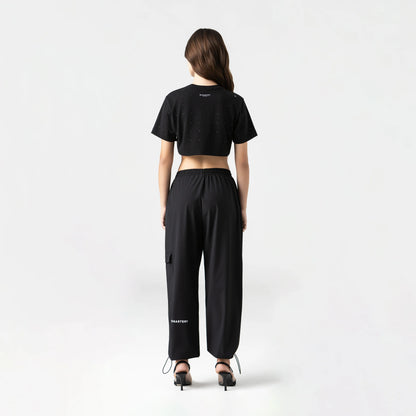SORA CROP TOP BLACK MONASTERY