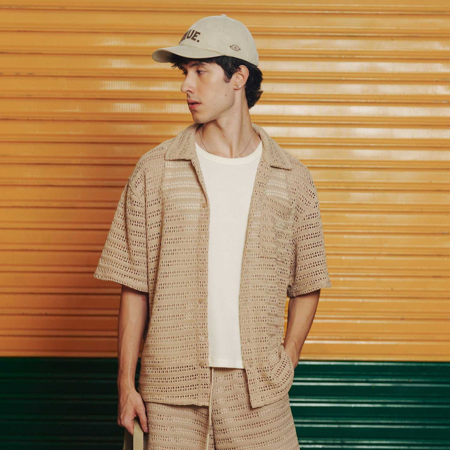TEXTURED BOXY SHIRT TRUE