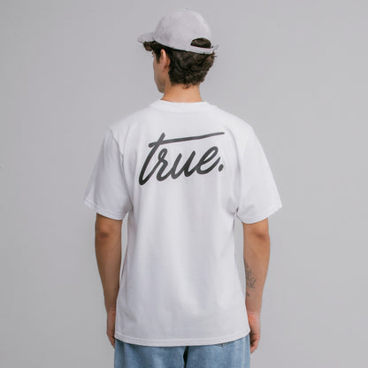Cursive Logo T-Shirt White True