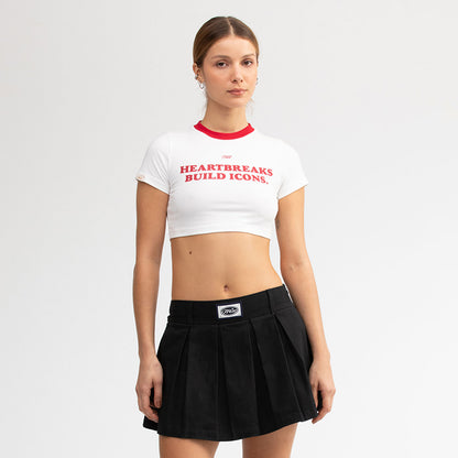 ICONS CROPPED SLIM TEE CREAM