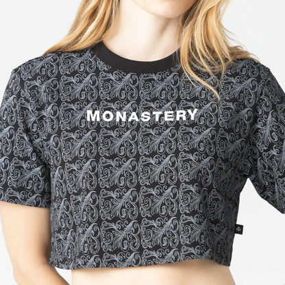 QINA CROP TOP WOMEN BLACK MONASTERY