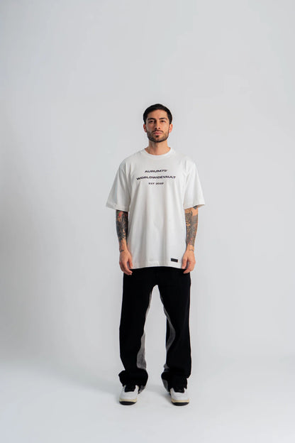 WORLD VAULT SEMI OVERSIZED T-SHIRT AURUM