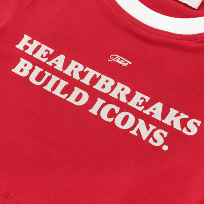 ICONS CROPPED SLIM TEE RED