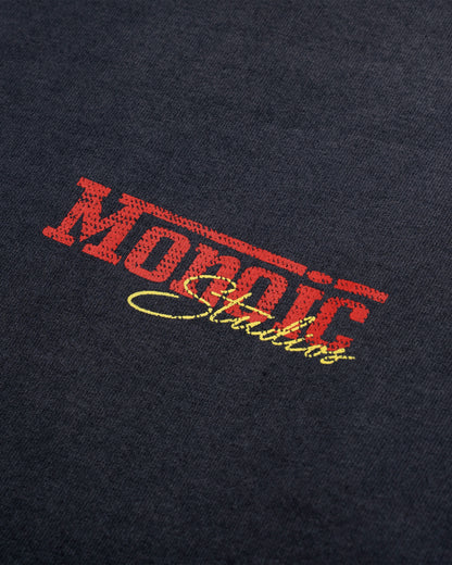 Camiseta Oversized Fit Monza Negro Desgastado MONOIC