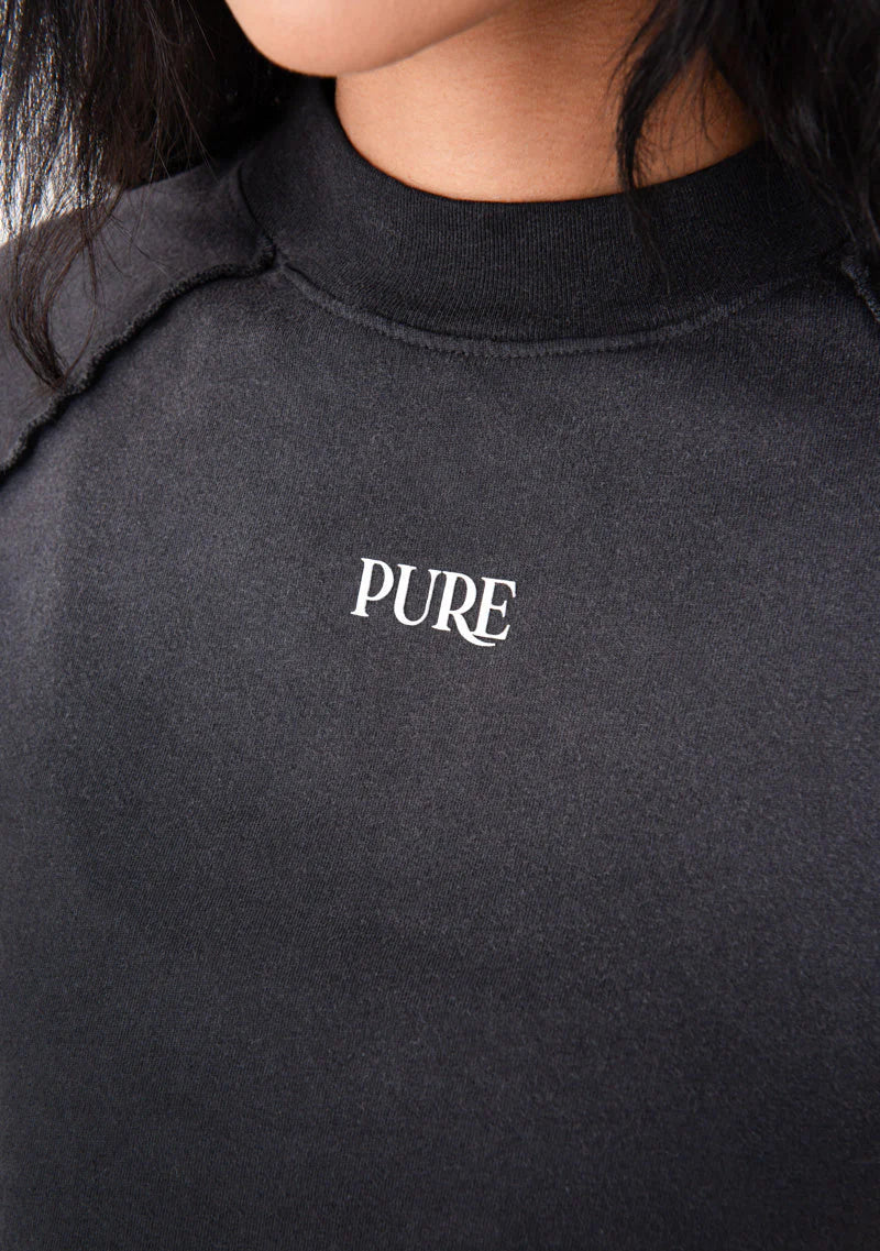 ATELIER BLACK CROP TOP PURE