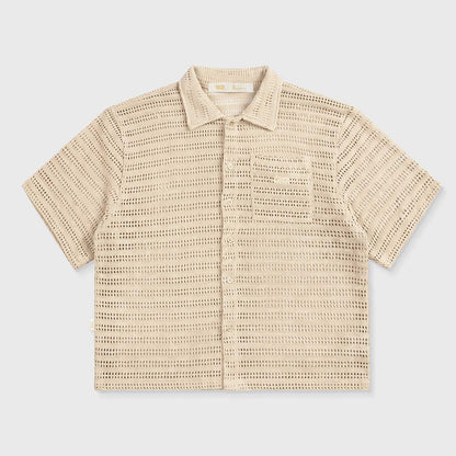 TEXTURED BOXY SHIRT TRUE