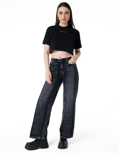 ATTRAZIONE CROP TOP NEGRO CLEMONT