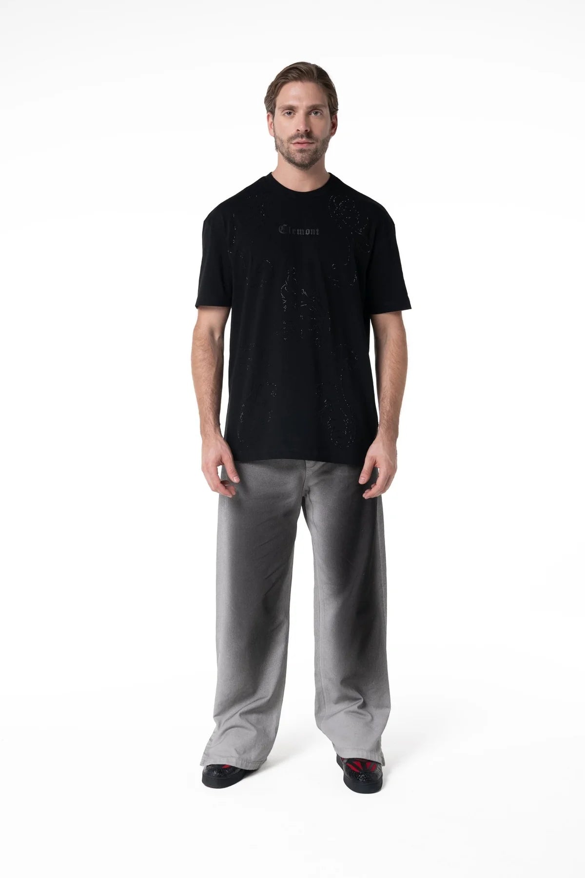 RILASCIO T-SHIRT NEGRO CLEMONT