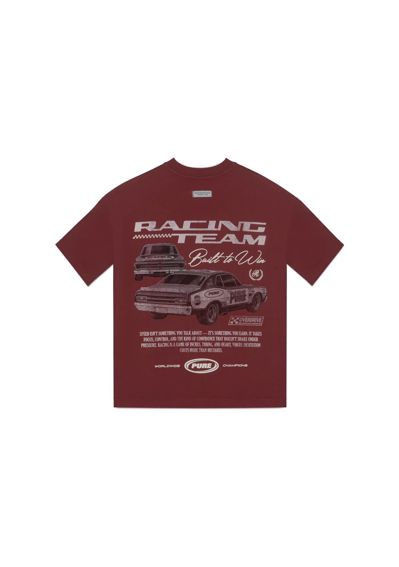 OVERDRIVE BURGUNDY OVERSIZED PURE