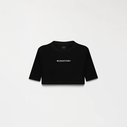 KUBLAI CROP TOP BLACK MONASTERY