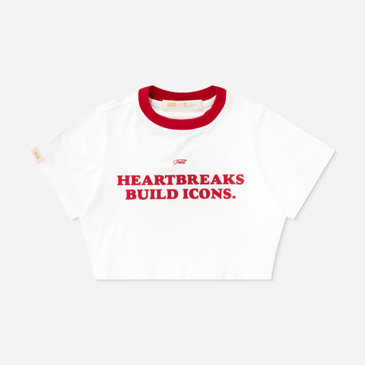 ICONS CROPPED SLIM TEE CREAM