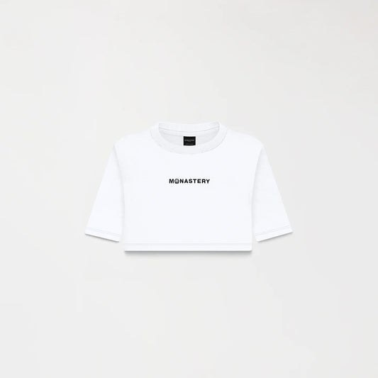 KUBLAI CROP TOP WHITE MONASTERY