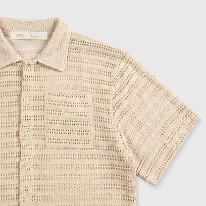 TEXTURED BOXY SHIRT TRUE