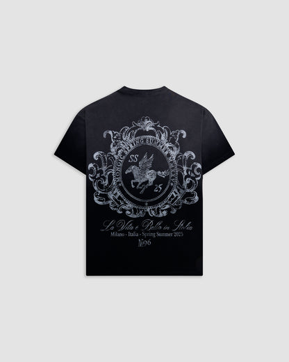 Camiseta Oversized Cavallo Negro Desgastado MONOIC