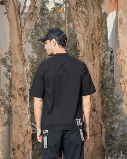 SEEKERS TSHIRT BLACK Y/OUT