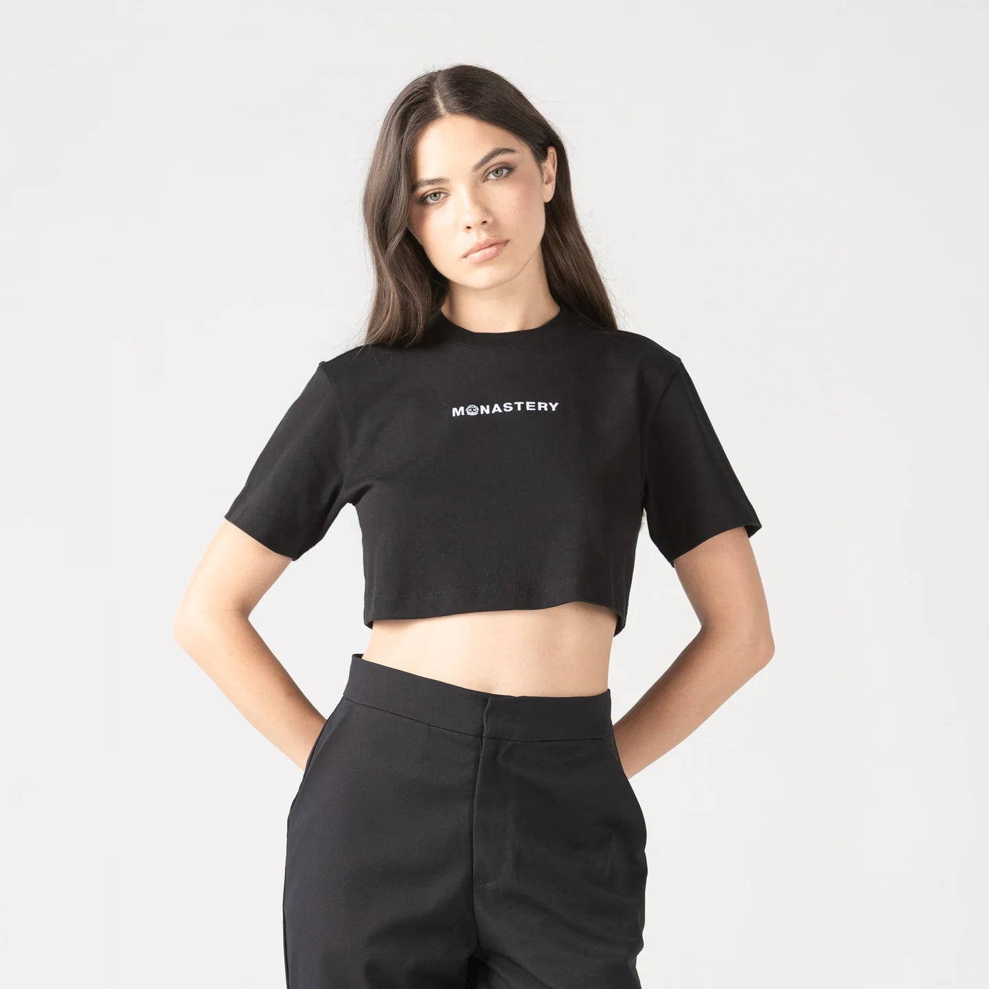 KUBLAI CROP TOP BLACK MONASTERY