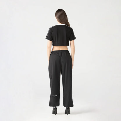 JANAN CROP TOP BLACK MONASTERY