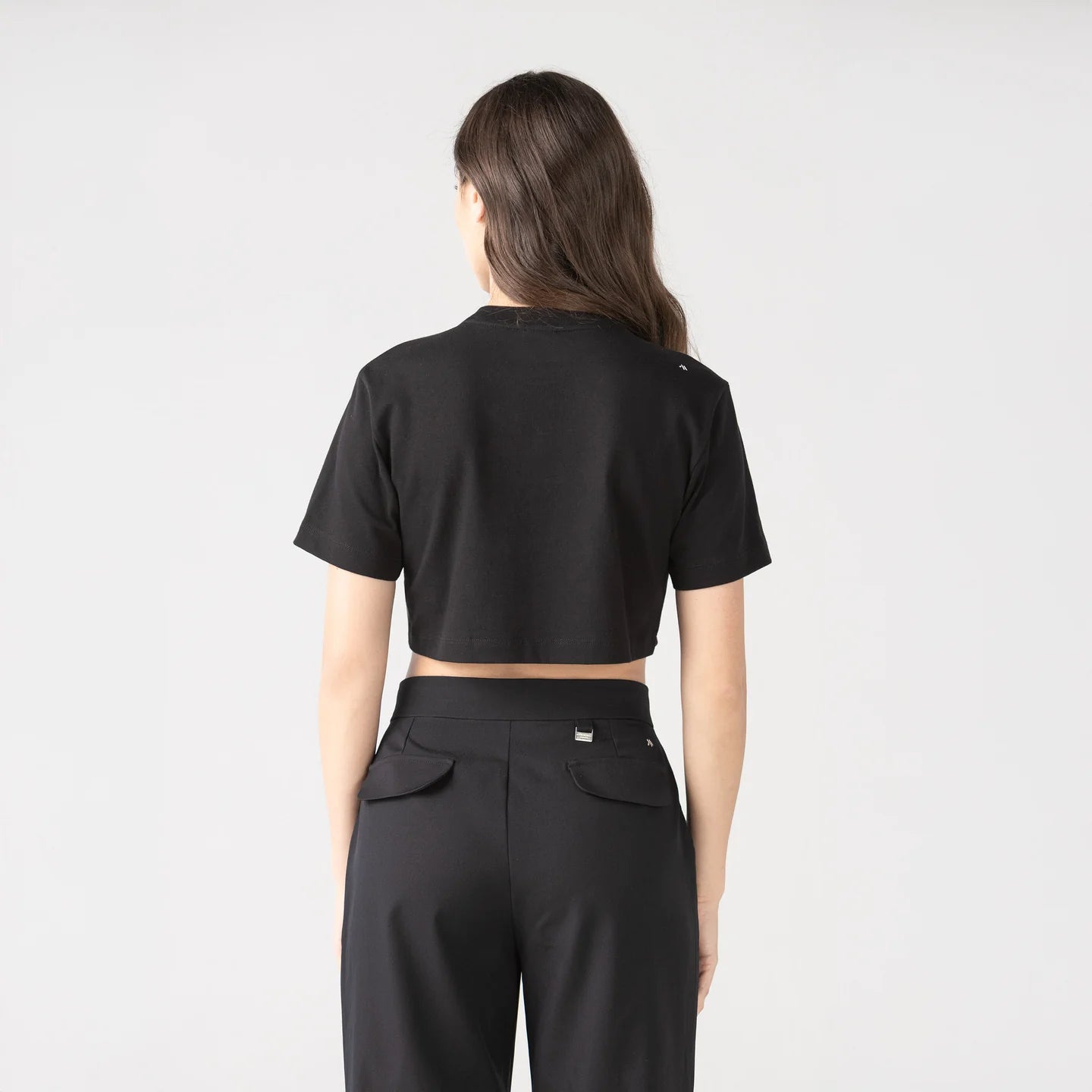 KUBLAI CROP TOP BLACK MONASTERY
