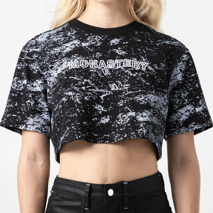 BRYNN CROP TOP BLACK METEORITE MONASTERY