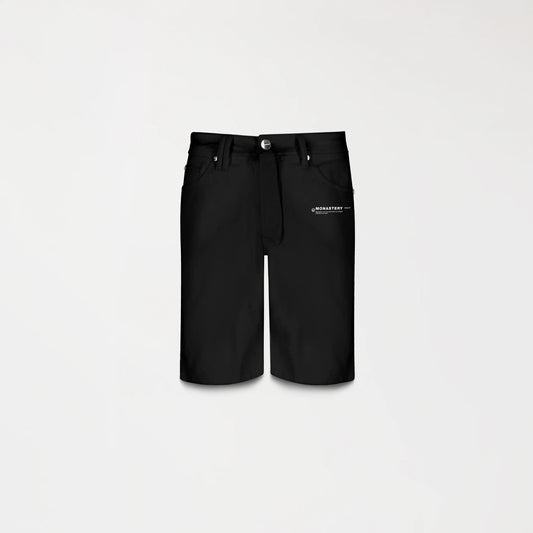PANTRER DENIM SHORT BLACK MONASTERY