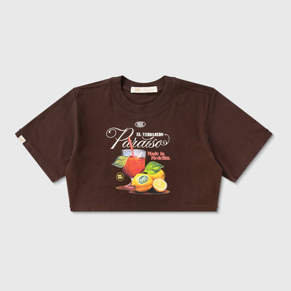 PARAISO CROP TOP BROWN