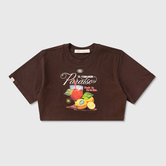 PARAISO CROP TOP BROWN
