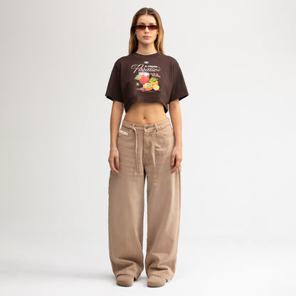PARAISO CROP TOP BROWN