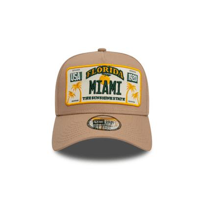 Gorra New Era License Plate 9FORTY AF Ajustable Beige