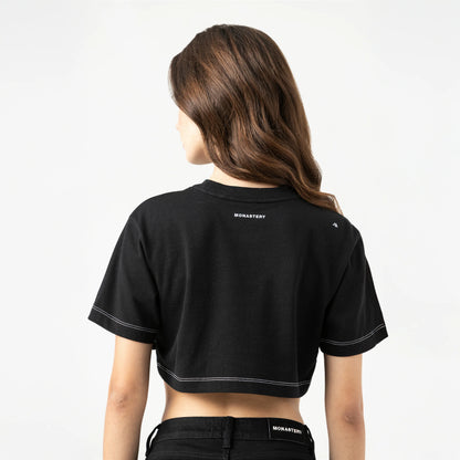 ROISIN CROP TOP BLACK MONASTERY