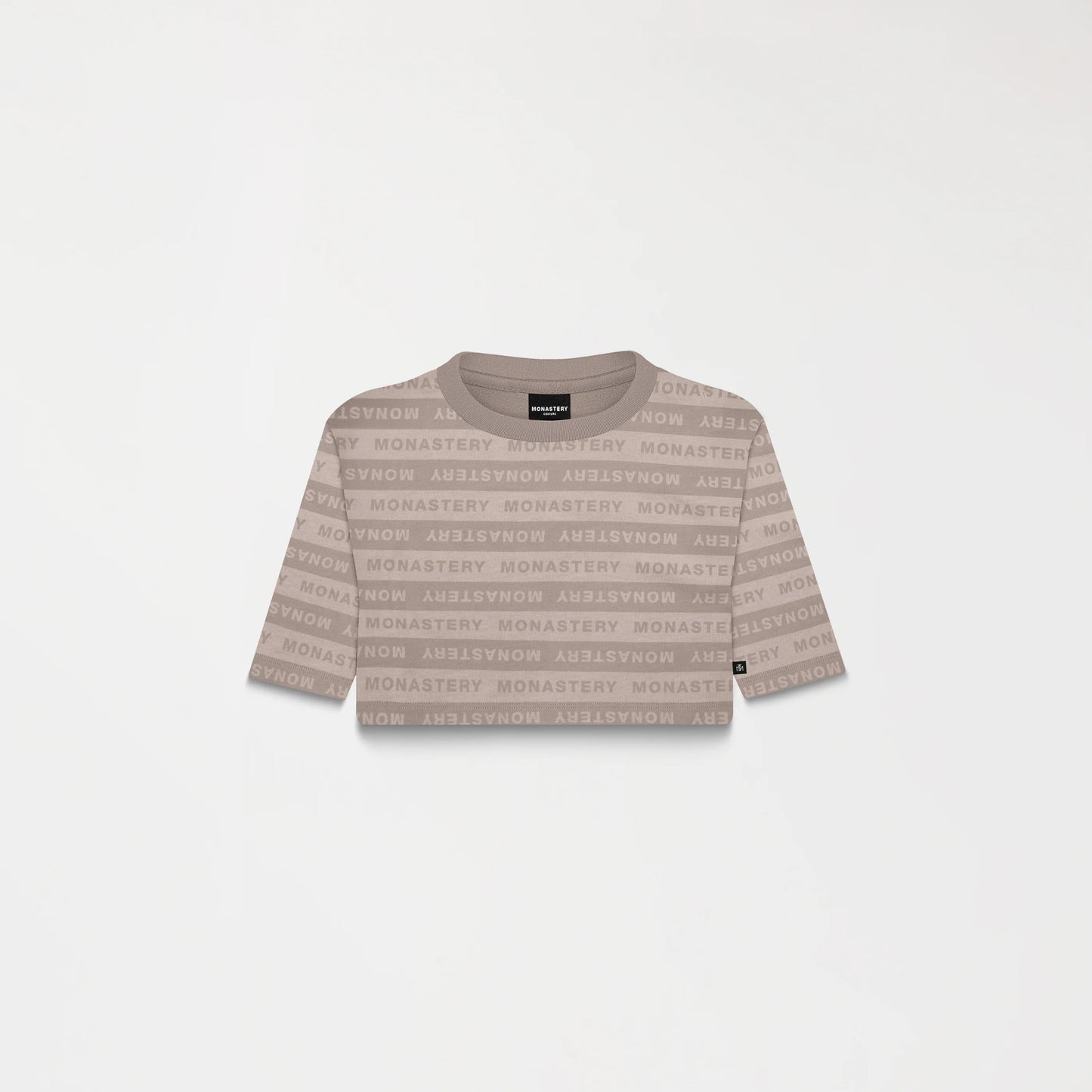 ASH CROP TOP TAUPE GRAY MONASTERY