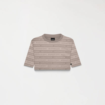 ASH CROP TOP TAUPE GRAY MONASTERY