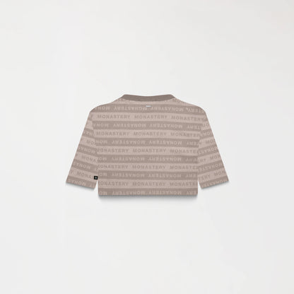 ASH CROP TOP TAUPE GRAY MONASTERY