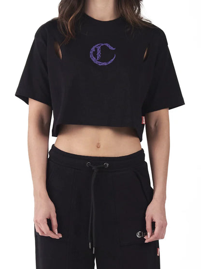 CROP TOP OVERSIZE  SACRALITA BLACK CLEMONT