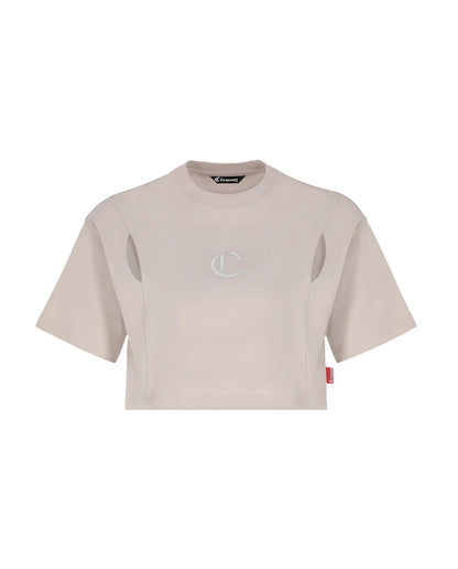ILLUMINAZIONE CROP TOP OVERSIZE SILVER CLEMONT
