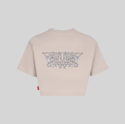 ILLUMINAZIONE CROP TOP OVERSIZE SILVER CLEMONT