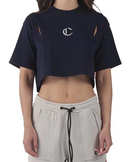 CROP TOP OVERSIZE ILLUMINAZIONE DARKBLUE CLEMONT